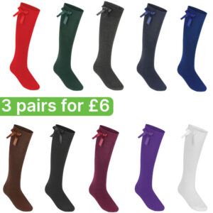 Knee High Bow Socks with Lycra