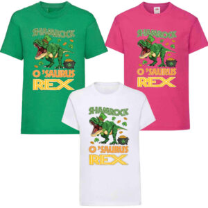 Shamrock O'Saurus St Patrick's Day Kids T-Shirt