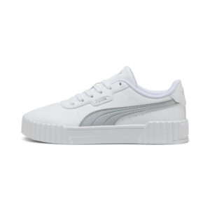 Puma Woman’s Carina 3.0 Aqua Metallics Trainers White/Silver