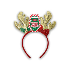 Glitter Reindeer Antlers Hairband - Gold