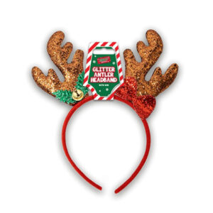 Glitter Reindeer Antlers Hairband - Bronze