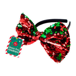 Reversible Sequin Bow Hairband