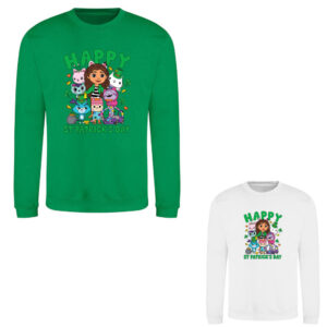 Gabby's Dollhouse St Patrick's Day Kids Sweatshirt