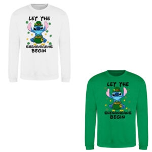 Stitch St Patrick's Day Kids Sweatshirt